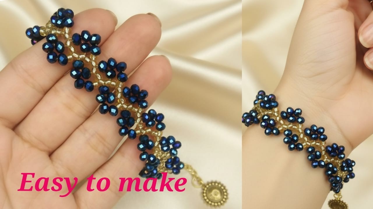 DIY Crystal Beaded Bracelet Tutorial | 4mm Crystals, Seed Beads & Lobster Clasp Step by Step