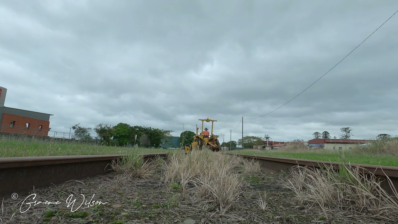 Mary Ann steam train recovery tractor driving onto the tracks (8-5-22)