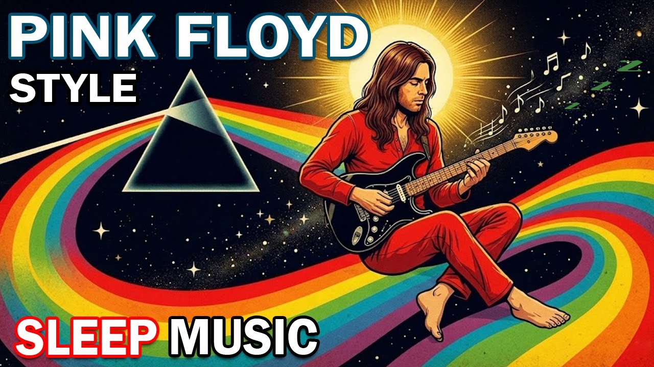 PINK FLOYD STYLE SLEEP MUSIC ★No Ads★ Instrumental ambience for DEEP Rest & Relaxation (Guitar Solo)