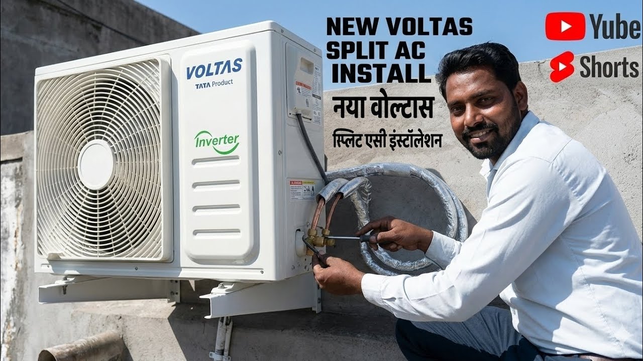 Voltas AC fit karte hue kaise laga current
