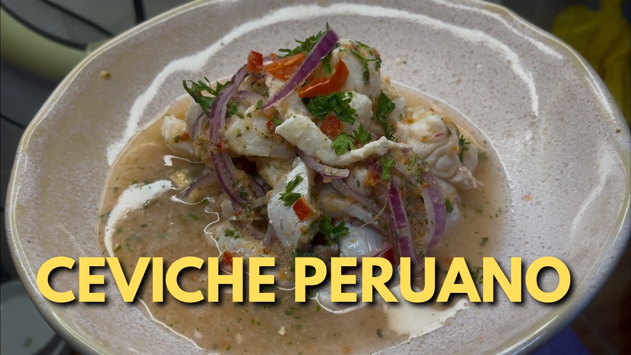 Fazendo CEVICHE PERUANO e aprendendo a empratar
