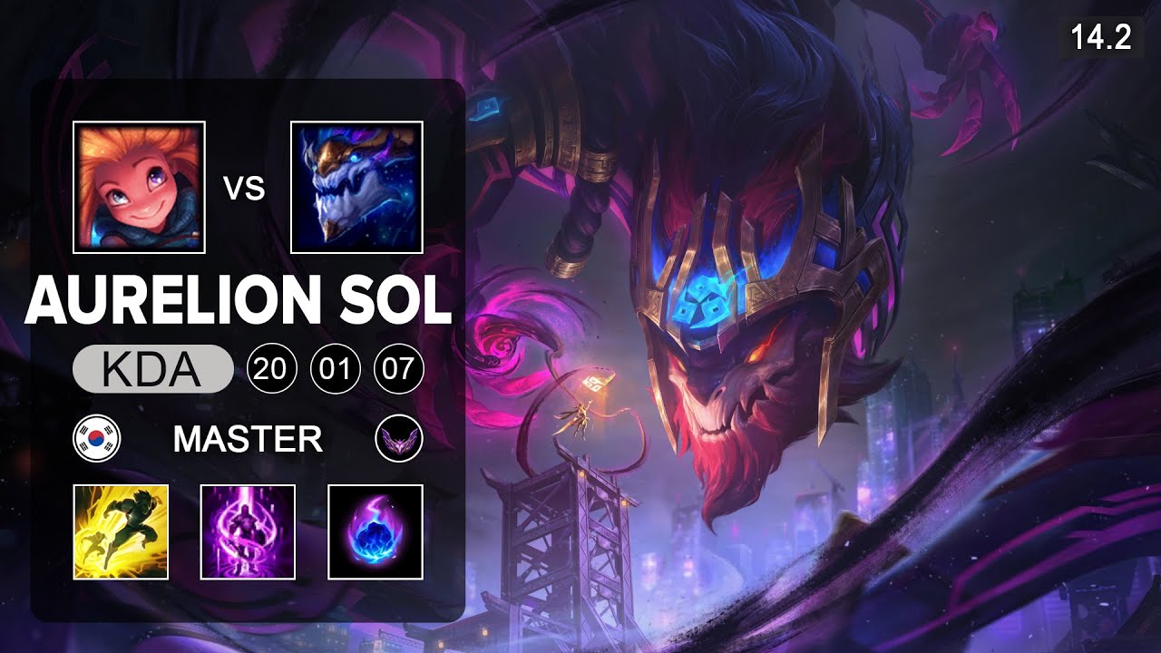 Aurelion Sol vs Zoe Mid - KR Master - Patch 14.2 Season 14