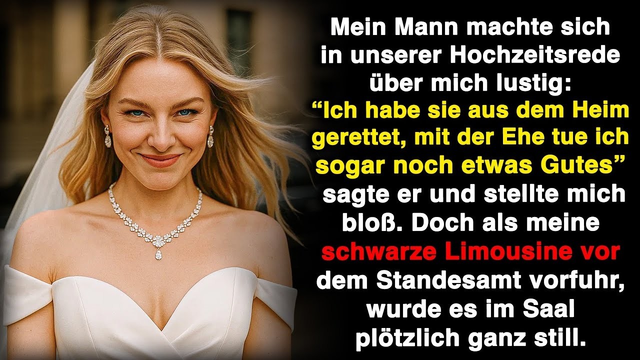Mein Mann sagte auf unserer Hochzeit spöttisch, ich käme aus einem Heim, doch …
