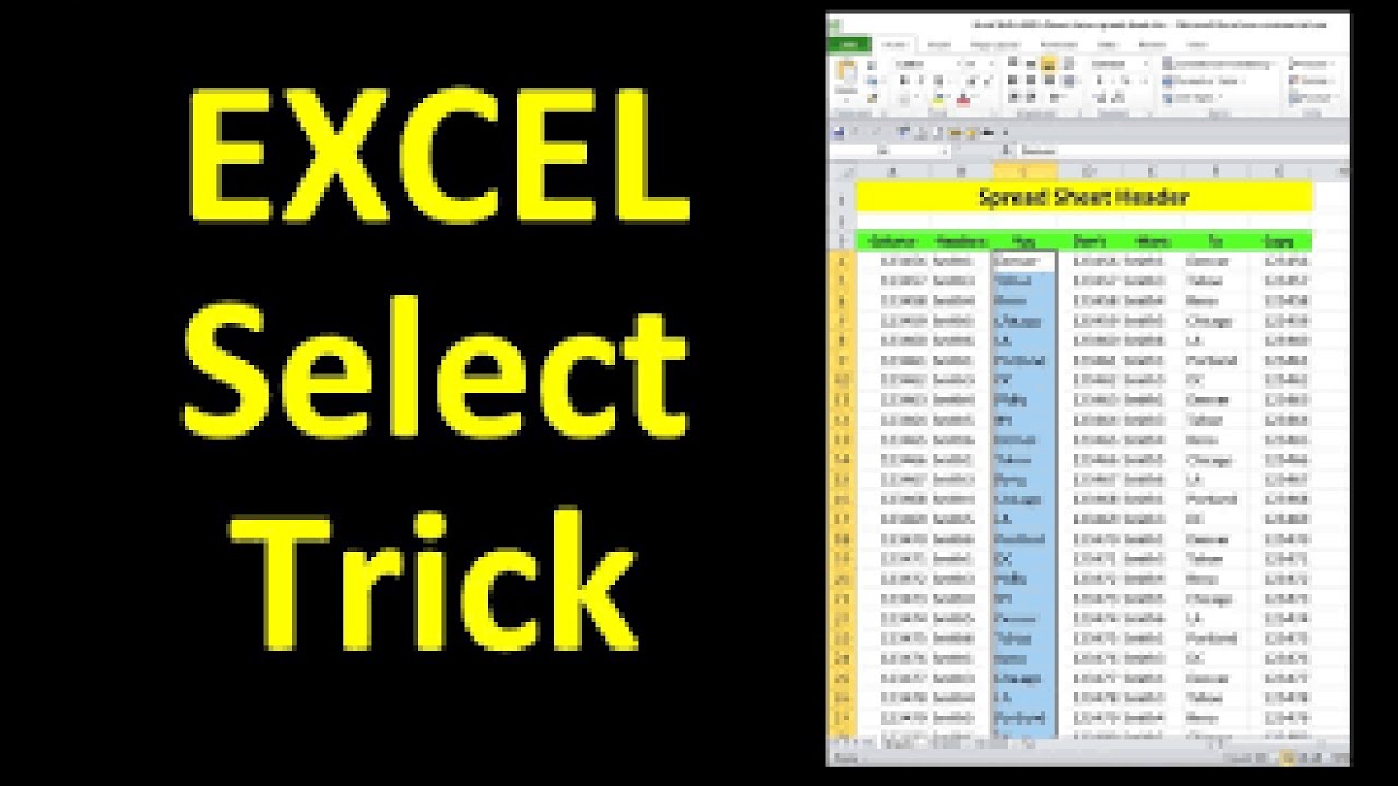 Copy Large Data in a Column or a Row in Excel easily || Excel trick