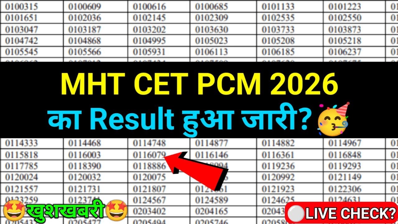 MHT CET PCM Result 2026 | MHT CET result date 2026 | MHT CET PCM result 2026 | MHT CET cut off 2026