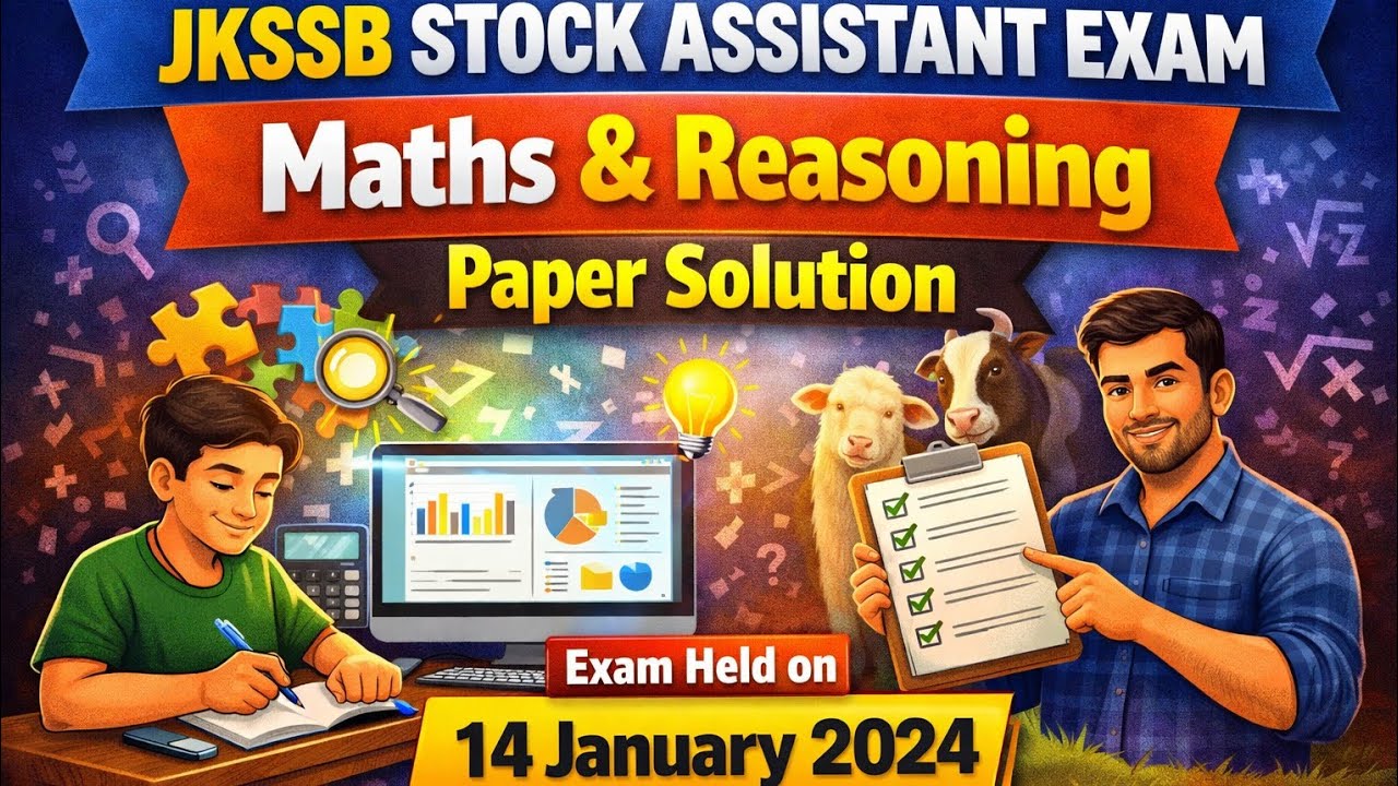 JKSSB STOCK ASSISTANT Math's paper solution