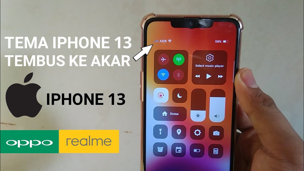 TEMA IPHONE 13 SPESIAL TAHUN BARU UNTUK OPPO A3S/A5S/A1K/A12/F7/F7/REALME