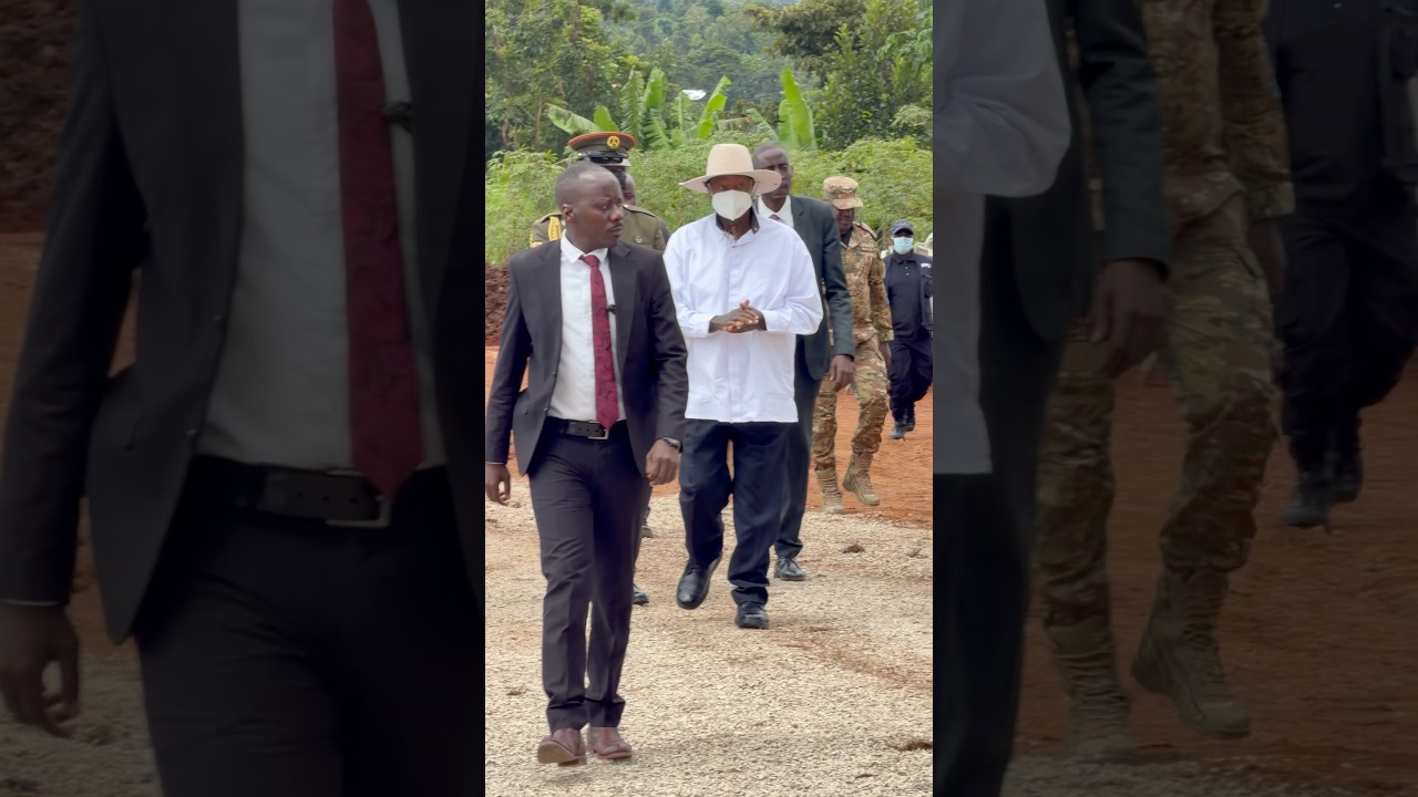 Arrival The President Yoweri Kaguta Museveni At the International Labour Day Celebrations in Buikwe