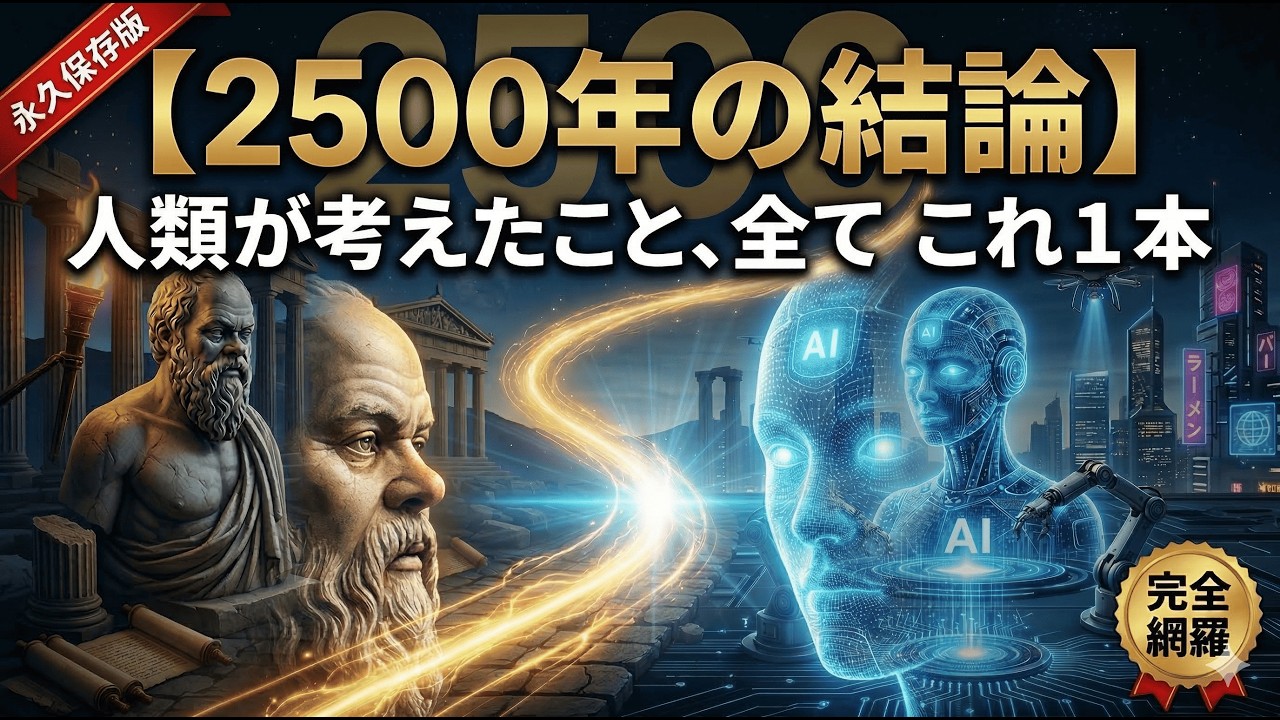 【完全保存版】人類2500年の知恵を凝縮：世界の思想史を一つの流れで哲学しよう