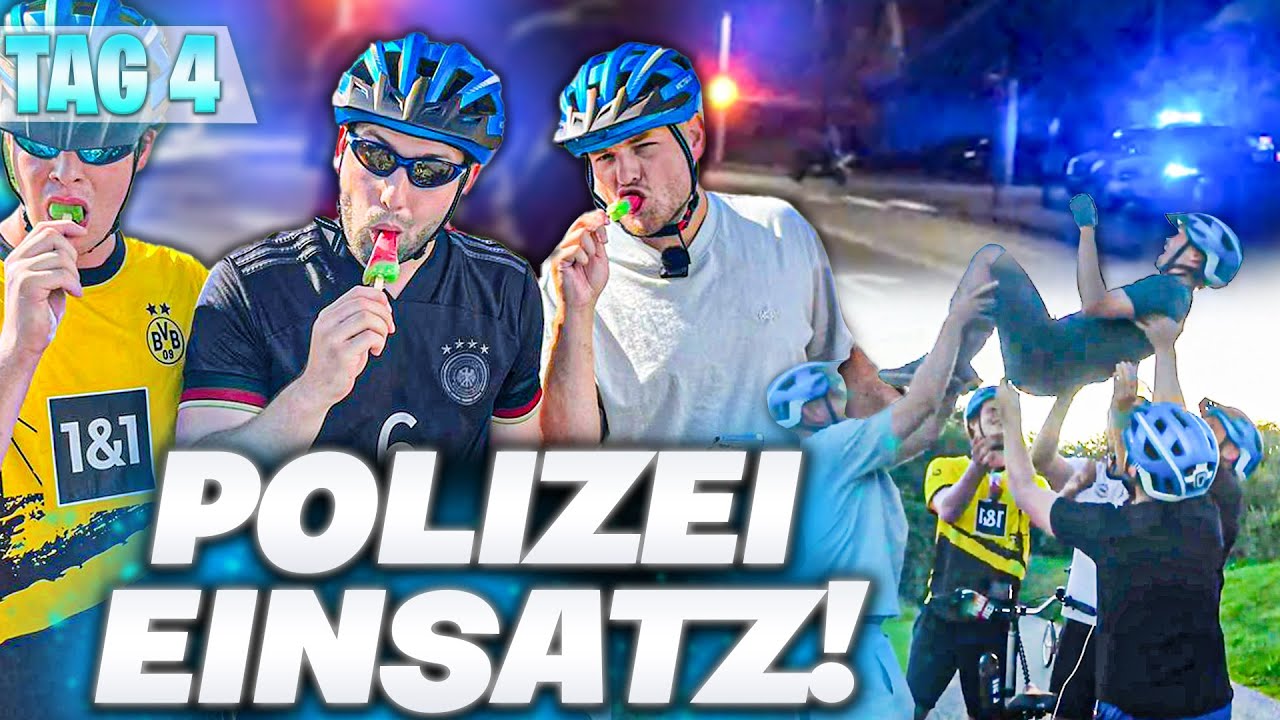 😨🚨POLIZEI VERFOLGUNGSJAGD und BADEACTION - Tag 4 der Fahrradtour mit ABSOLUT TOPSPEED