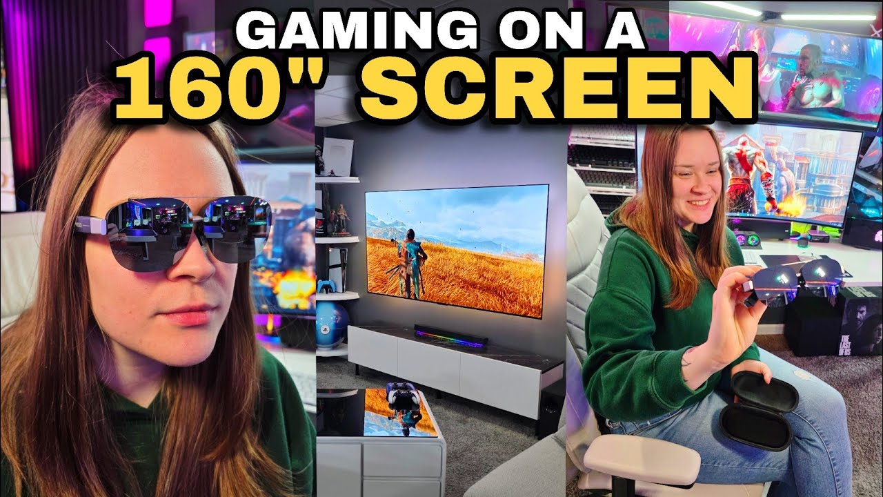 ИГРАТЬ НА ЭКРАНЕ 160 ДЮЙМОВ!? - VIZO Z1 Pro - Обзор и распаковка самых легких и ярких AR-очков