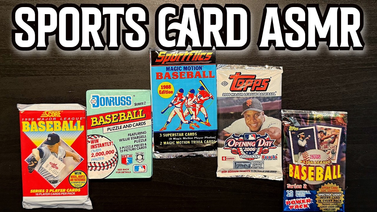Five ASMR triggers from five baseball card packs | Sports Card ASMR