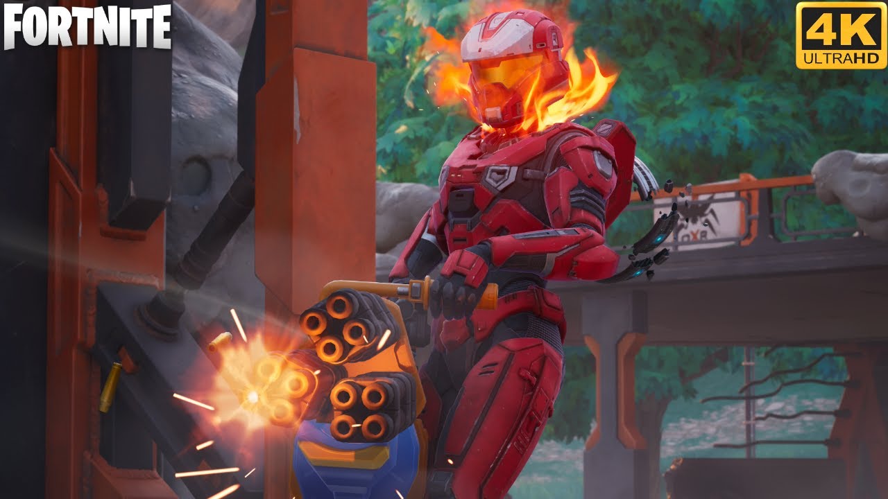 UNSC Red Spartan Skin Gameplay - Fortnite Chapter 6 Season 4 (4K 60FPS)