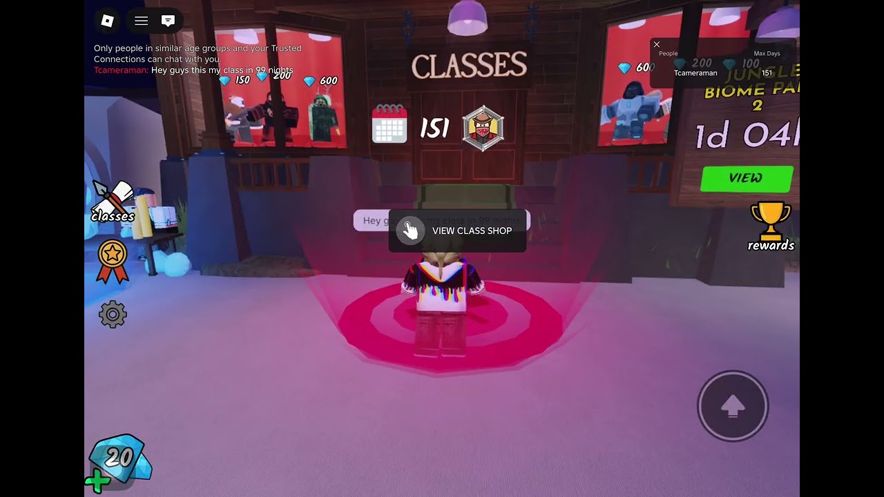 My class in 99 nights #roblox #99nightintheforest 