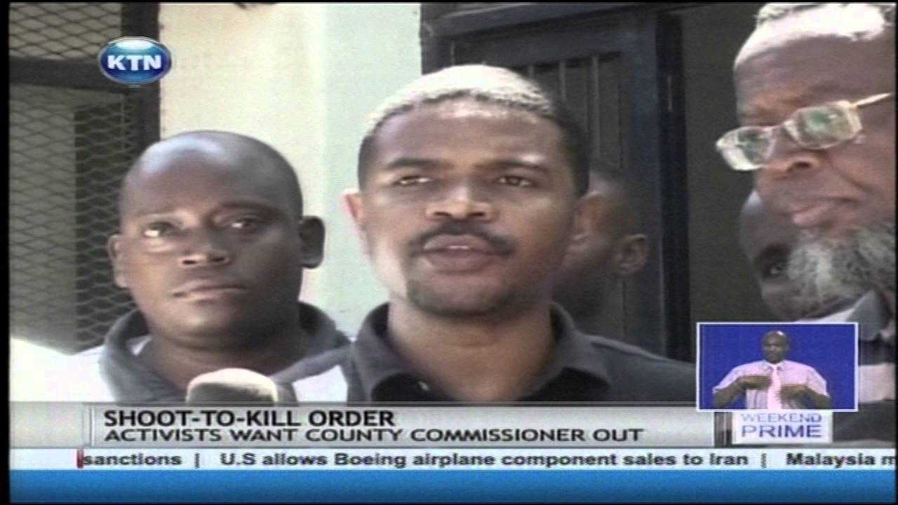 The shoot to kill order has sparked controversy among Mombasa leaders