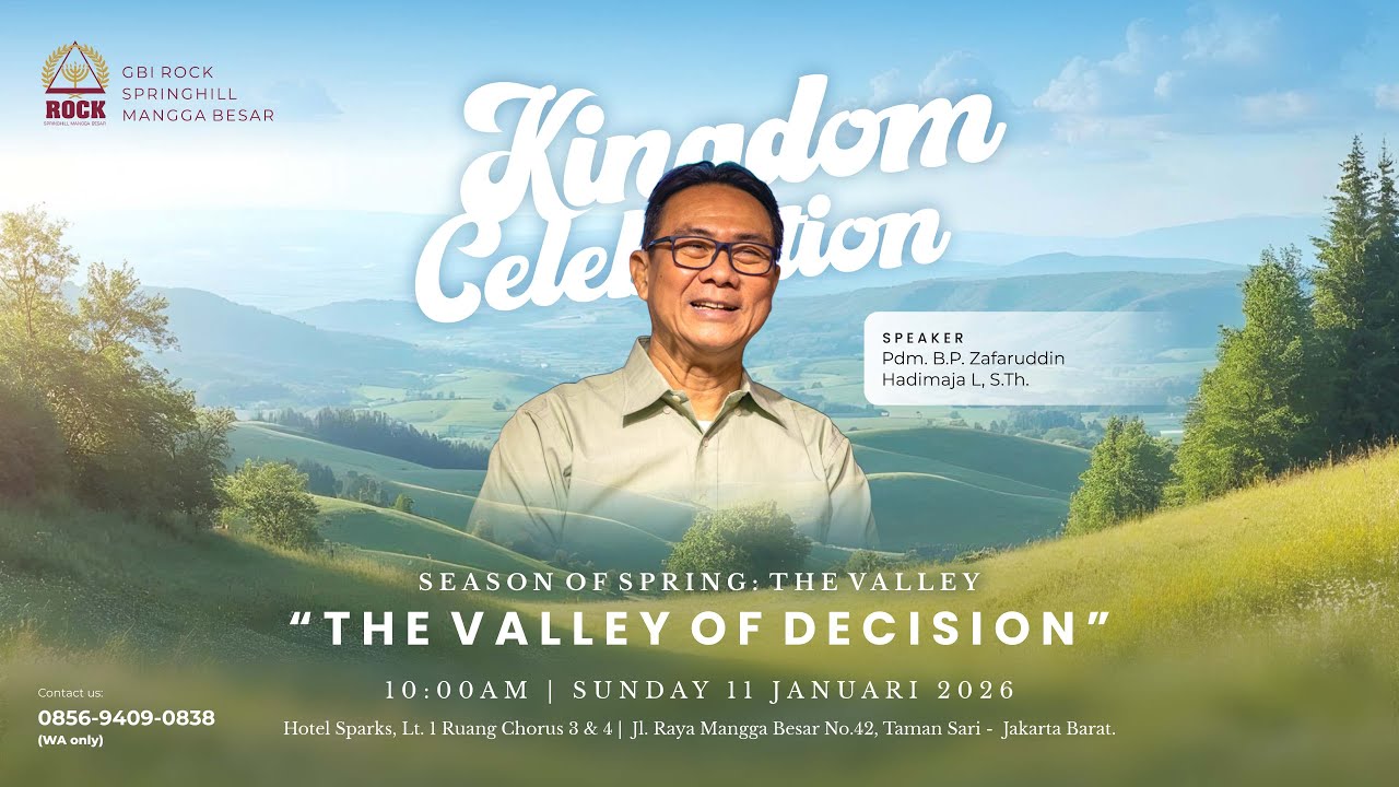 Pdm. B.P. Zafaruddin Hadimaja L, S.Th. | GBI ROCK | THE VALLEY OF DECISION | MINGGU 11 JANUARI 2026