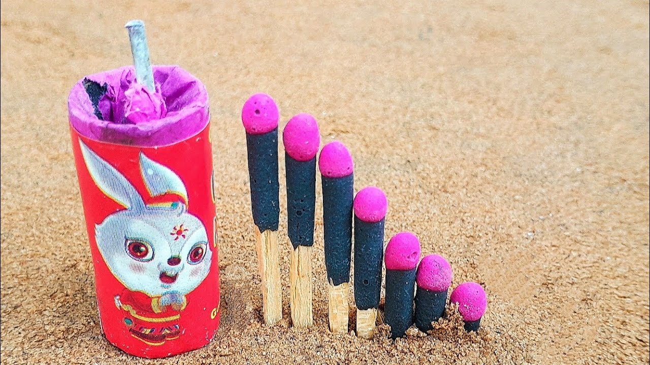 Matchstick chain reaction with diwali fireworks firecracker testing 2022