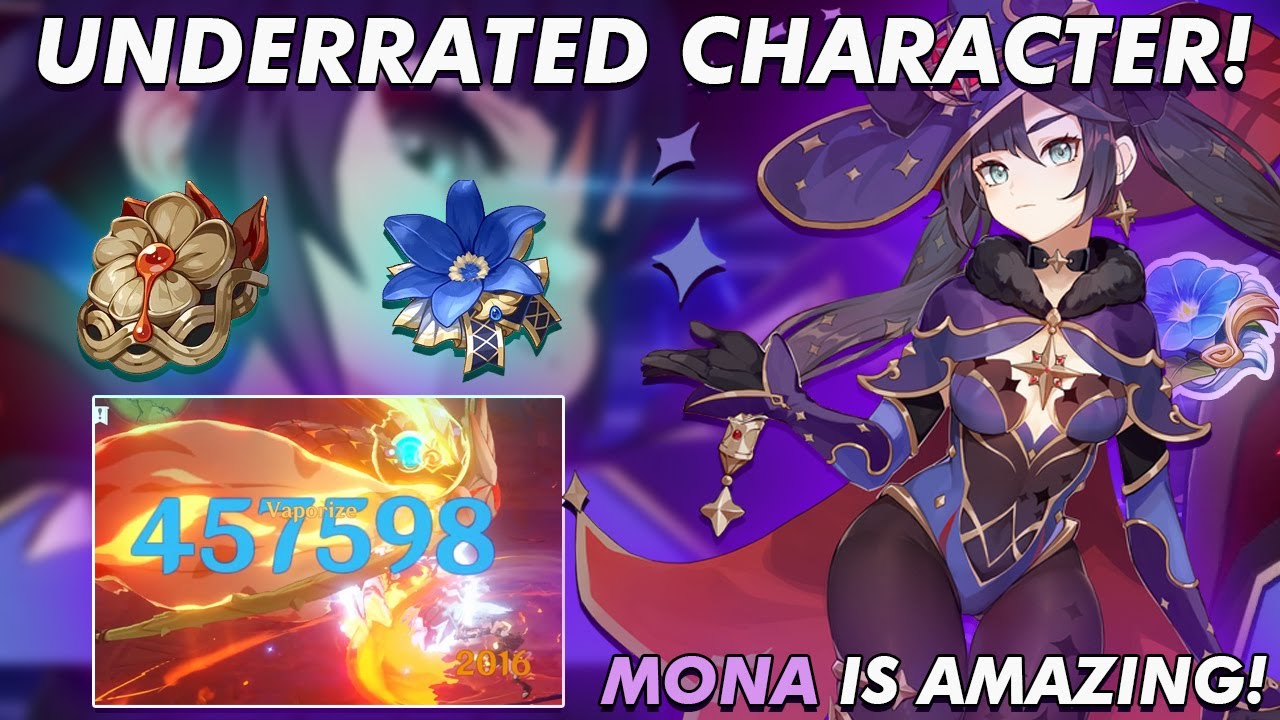 Bahas Build & Gameplay Mona! Best Weapon & Artifacts Mona! | Genshin Impact