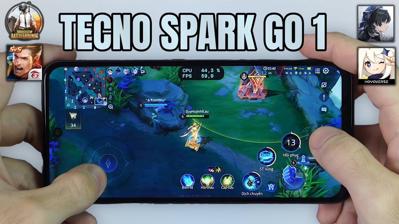 Test Game Nặng Trên Tecno Spark Go 1 : chỉ 2 củ màn 120HZ, chip Unisoc T615 có yếu không?