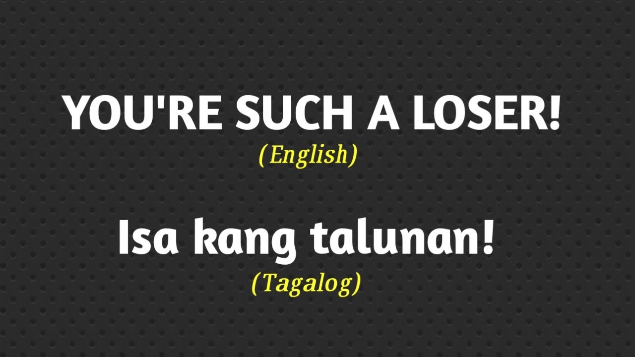 Learn Negative Phrases and Responses (English-Tagalog Translation)
