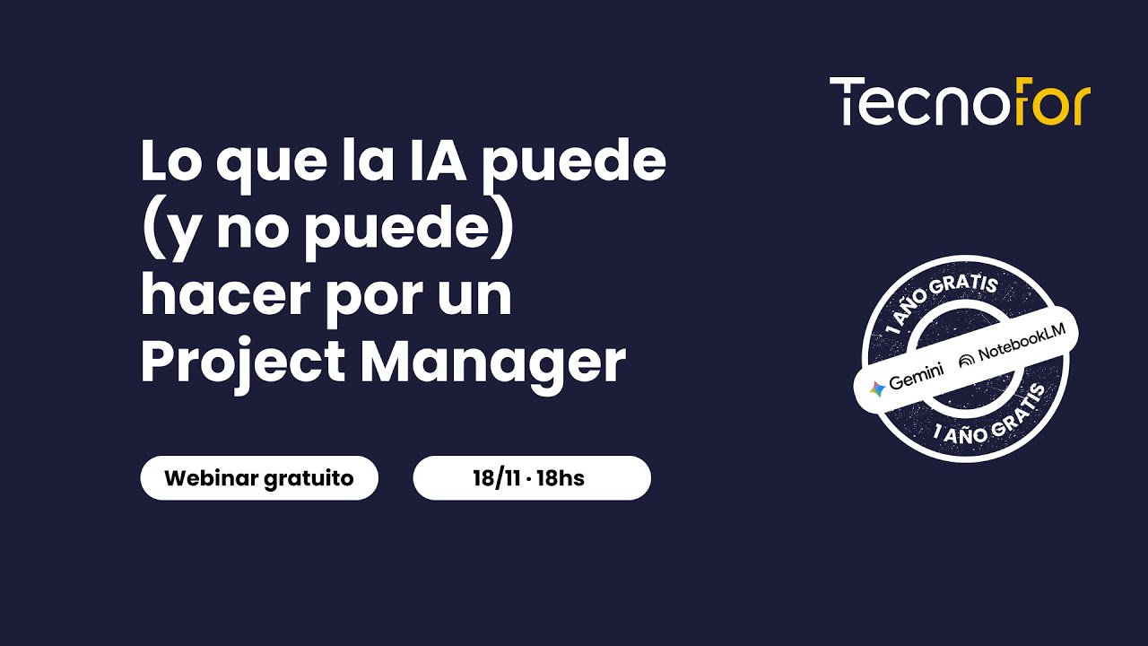 Webinar -  Lo que la IA puede (y no puede) hacer por un Project Manager