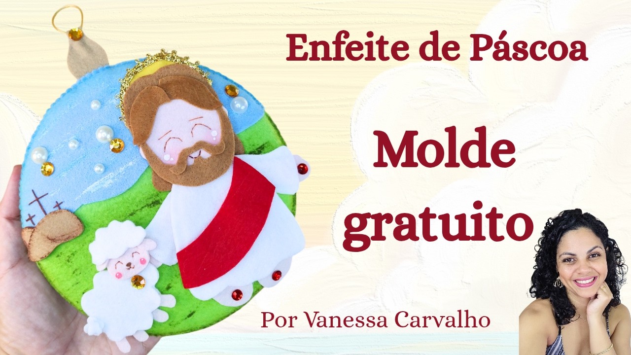 MOLDE GRATUITO Enfeite de Páscoa Jesus Ressuscitado
