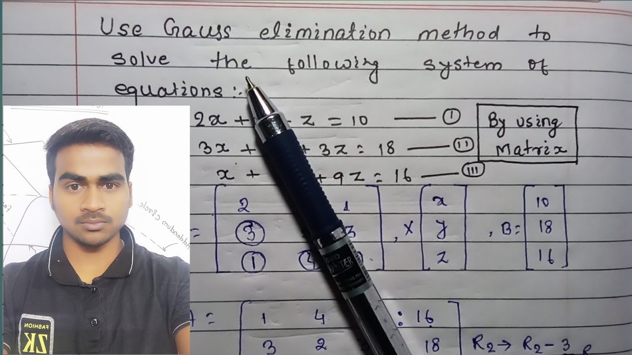 gauss elimination method || gauss elimination method in hindi