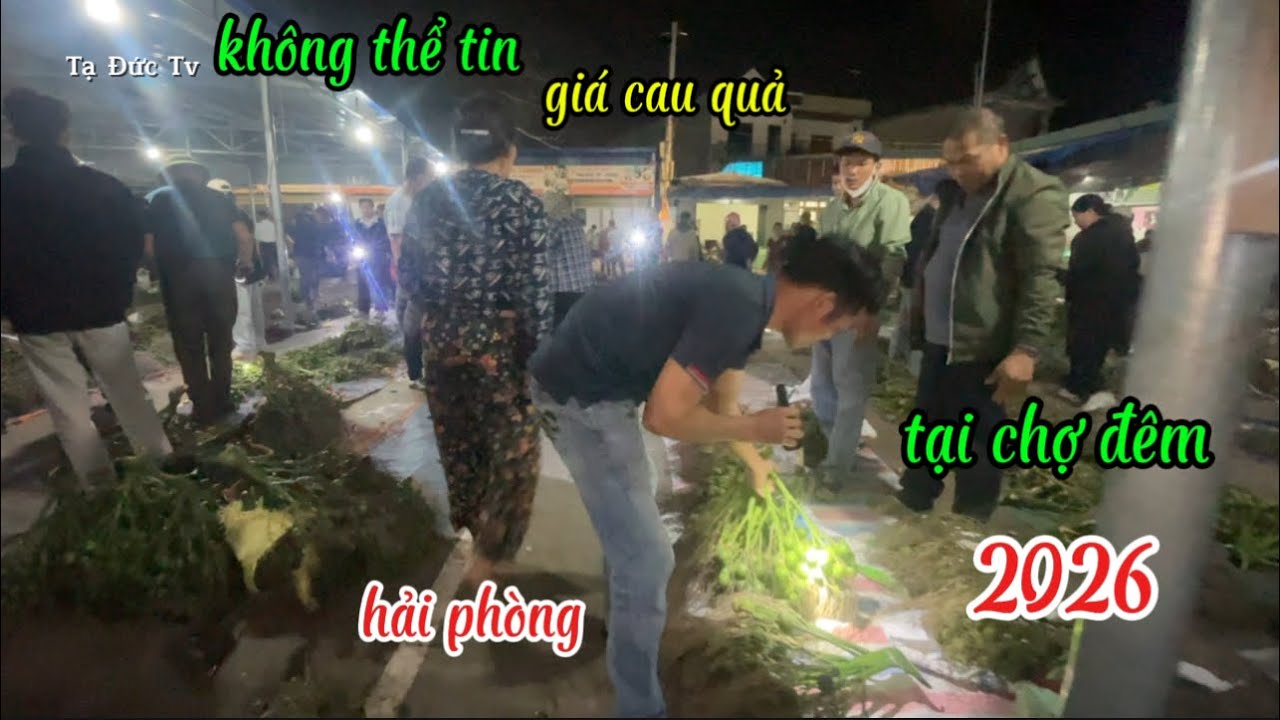 giá cau quả tươi sôi động đầu năm tại chợ cau hải phòng