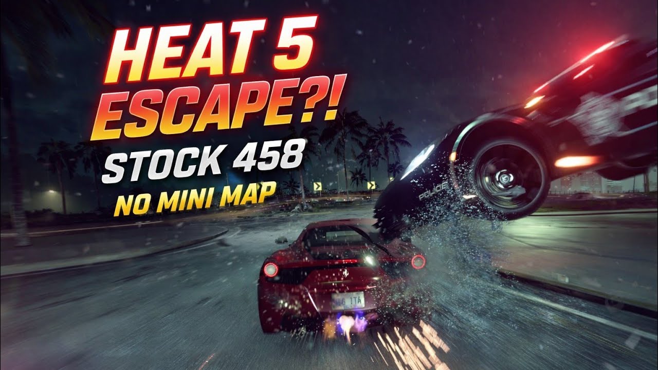 Can We Escape Heat 5 in a STOCK Ferrari 458 with no mini map?😶‍🌫️
