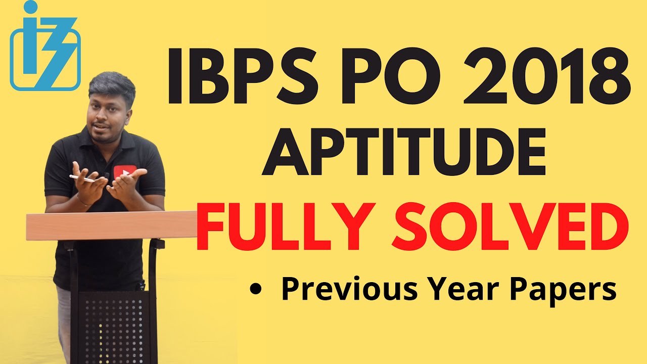 IBPS PO 2018(Aptitude) || Previous Year Paper's For Practice