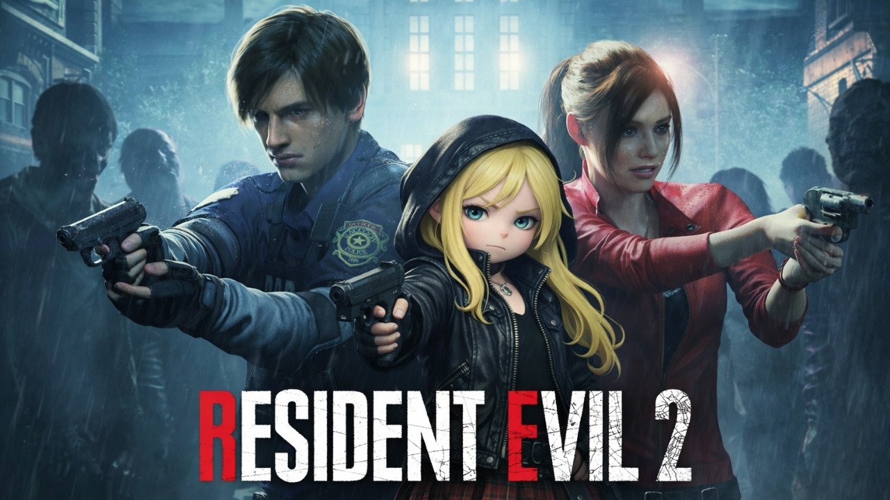 Первое прохождение Resident Evil 2 / Леон / День 2