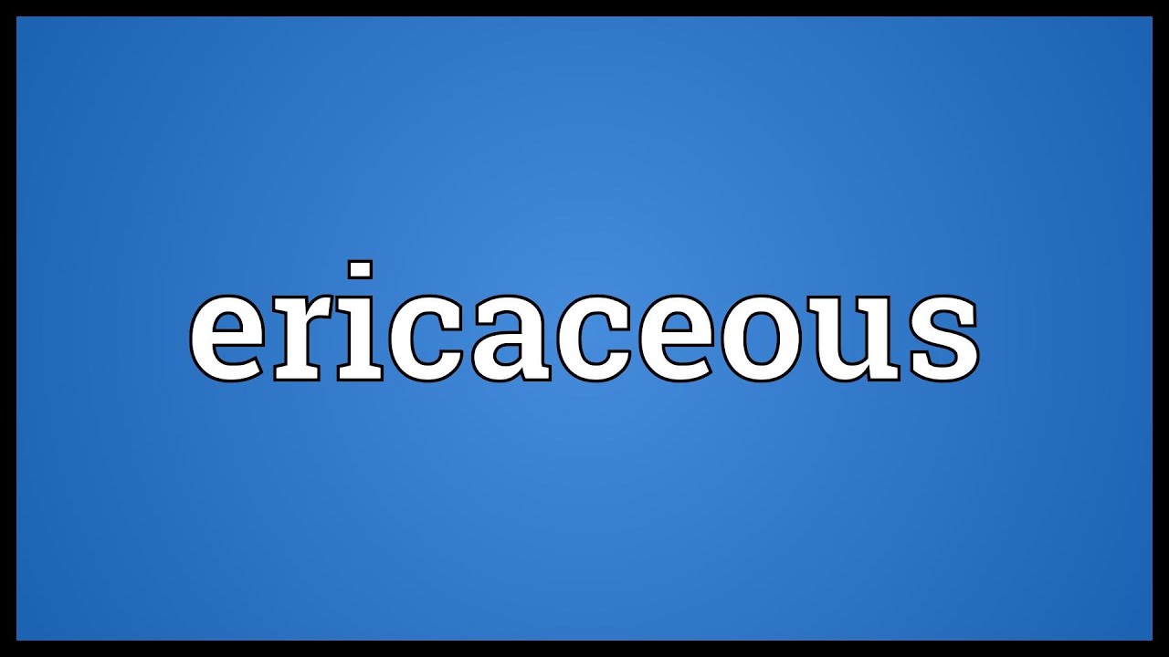Ericaceous Meaning