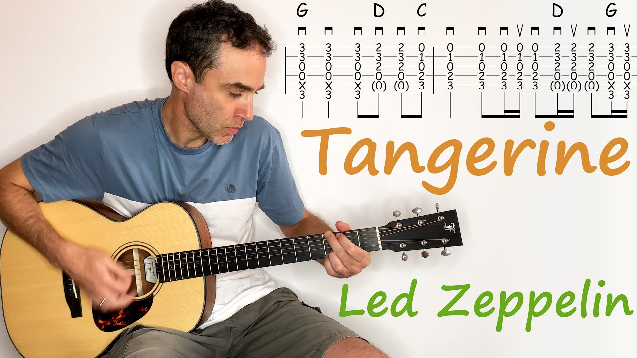 Tangerine - Led Zeppelin - Guitar lesson / tutorial / cover with tab