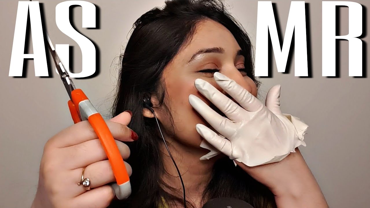 ASMR | Destroying Tight Gloves🧤 In 4K | Scissor ✂️ Sounds, Gel Sounds , Hand Movements | THE VJ ASMR
