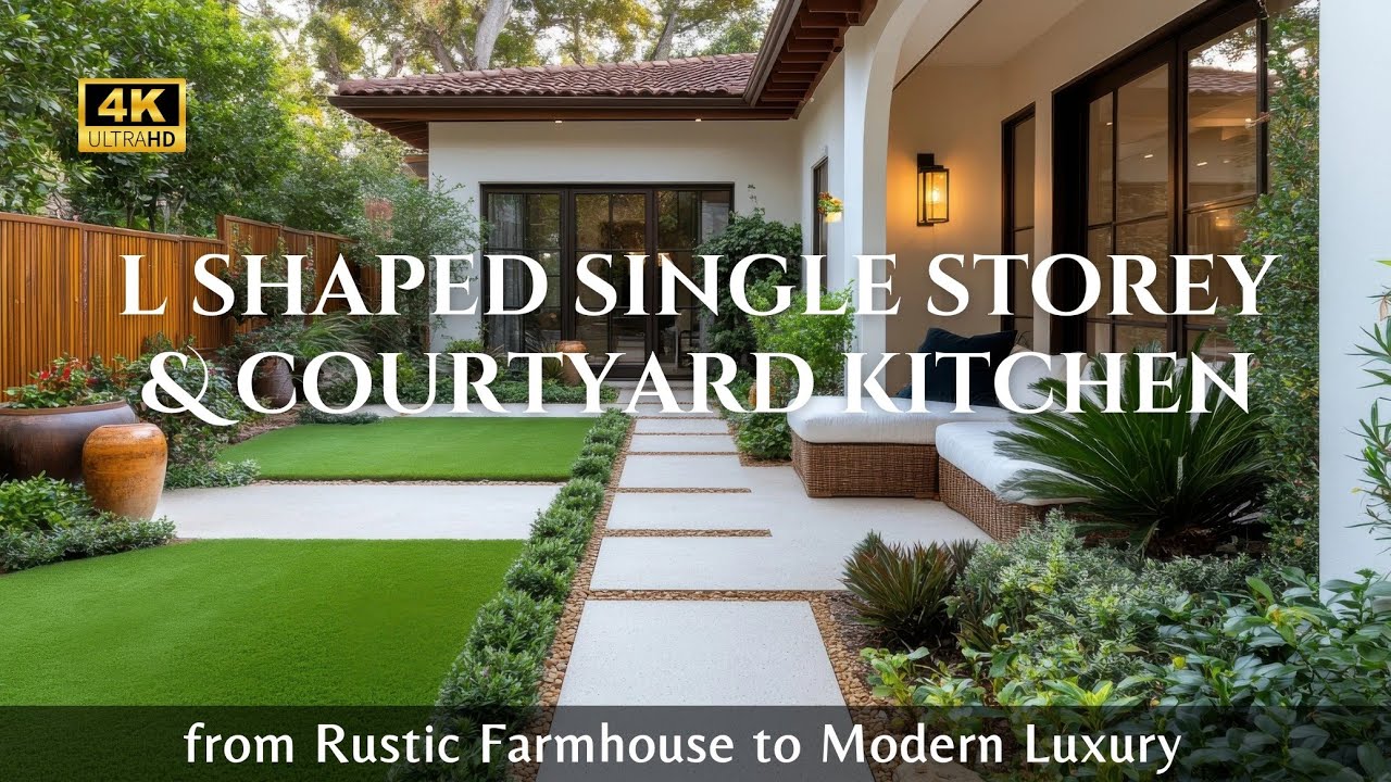 Modern Home and Garden Landscape: Kitchen  Courtyard Designs from Rustic Farmhouse to Modern Luxury