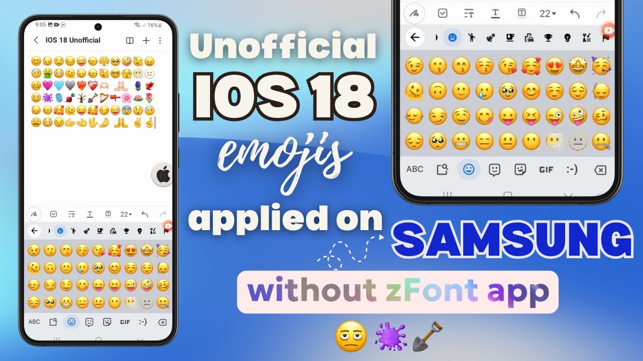 Обновление: неофициальные эмодзи iOS 18 применяются на устройствах Samsung без дополнительных при...