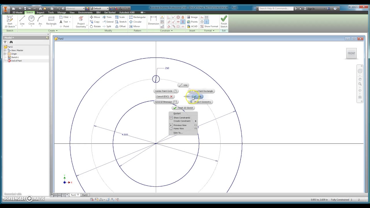Noblin Inventor Tutorial 016 - Modeling Circular Pattern Holes