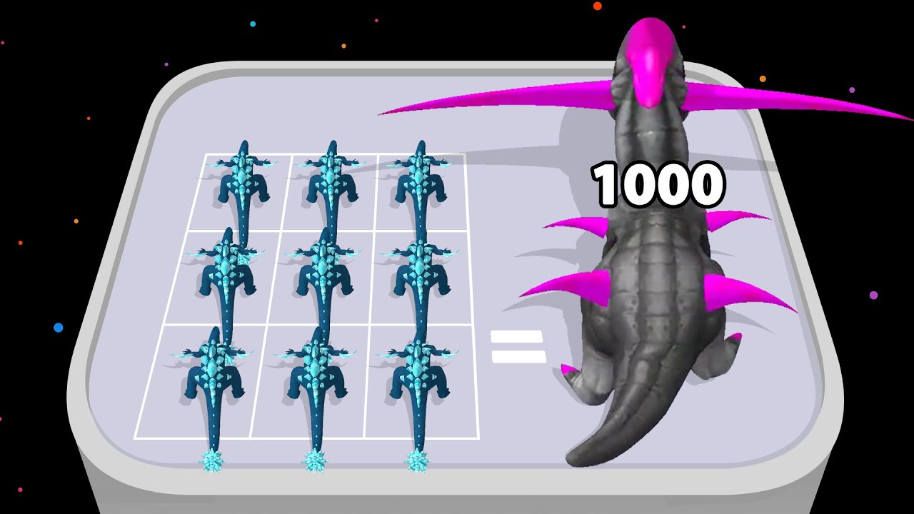 MERGE KONG, GOZILLA vs DINOSAUR - Monster Merge 3D (Merge Master, Battle Fusion)