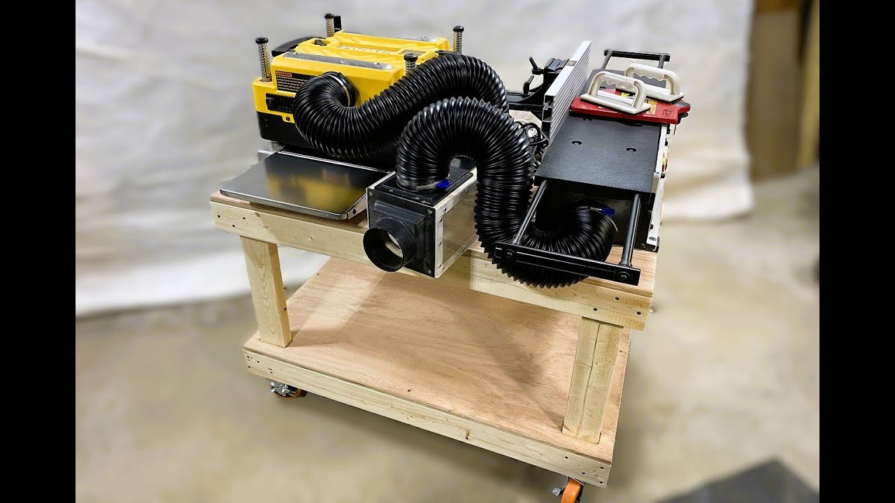 Planer / Jointer Cart with switchable dust collection
