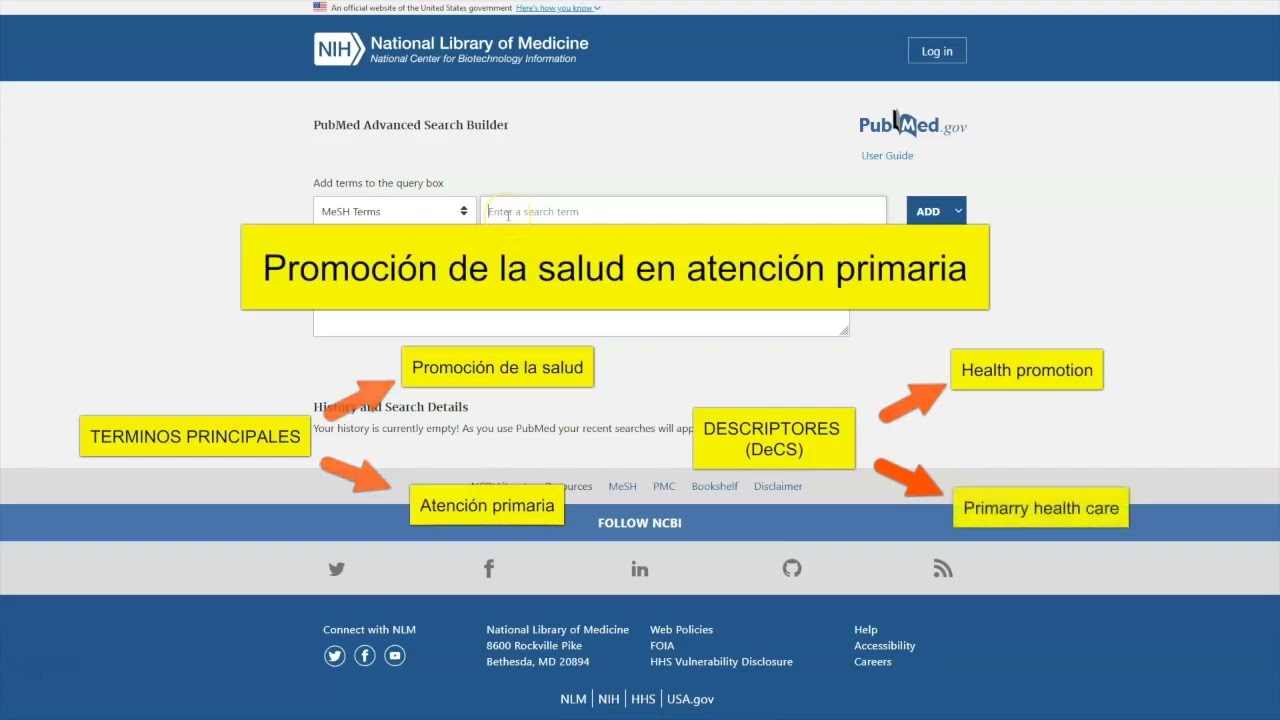 Búsqueda avanzada en PubMed