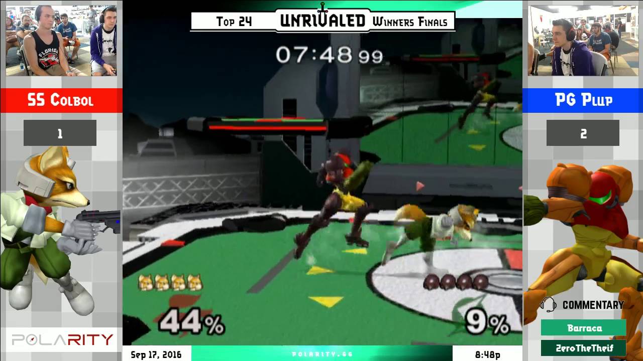 Unrivaled 2 Melee - SS Colbol (Fox) vs PG Plup (Sheik, Samus) - WInners Finals