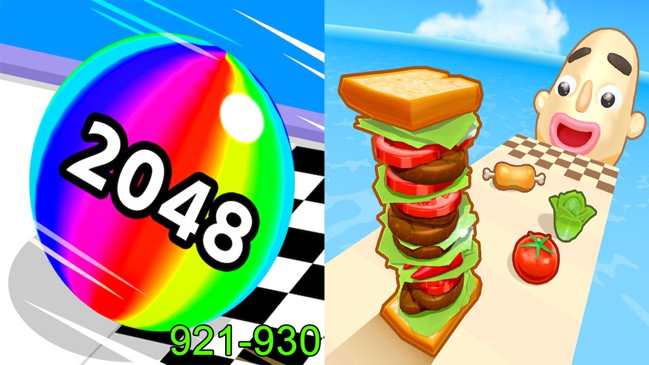 Ball Run 2048 VS Sandwich Runner Android iOS Gameplay Level 921-930