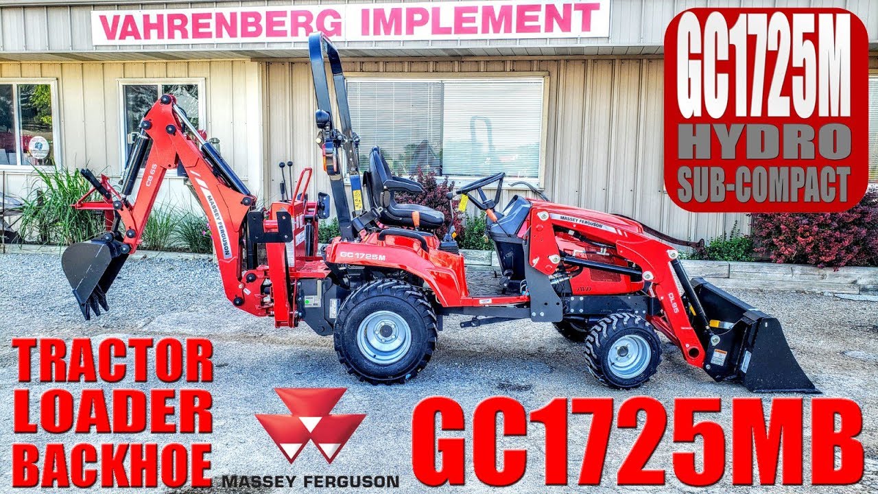 Massey Ferguson GC1725MB TLB Sub-Compact Tractor Loader Backhoe Version