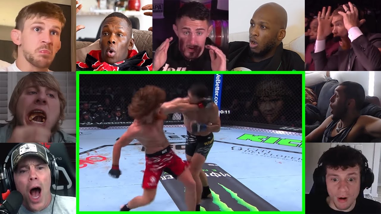 Fighters react to Shara "Bullet" Magomedov vs Armen Petrosyan DOUBLE SPINNING BACKFIST KO