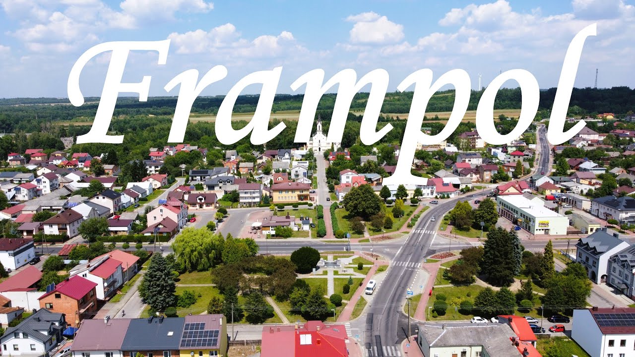 Frampol oraz zalew z drona DJI 4k - Frampol oraz zalew z lotu ptaka DJI 4k