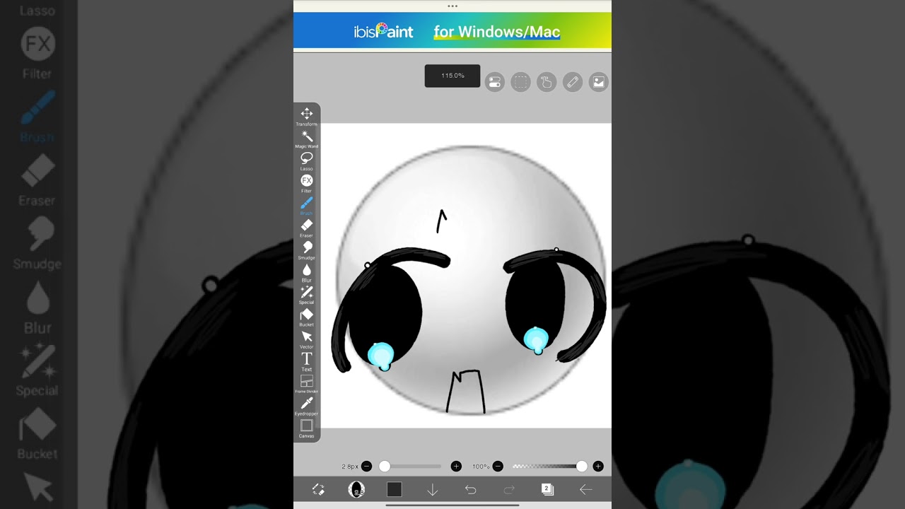 Draw face.    °•{🌨}