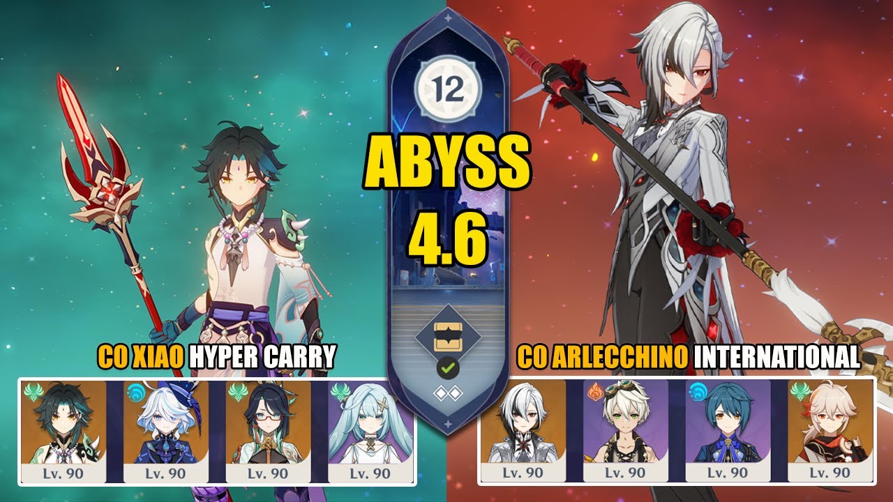 C0 Xiao Hyper Carry & C0 Arlecchino White Tassel Vape | Spiral Abyss 4.6 | Genshin Impact 【原神】