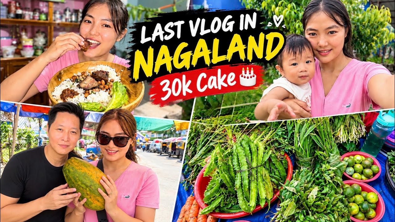 LAST VLOG IN NAGALAND ❤️ | Dimapur Supermarket, Naga Pork & Kidney Beans (Kholar) | Family Vlog