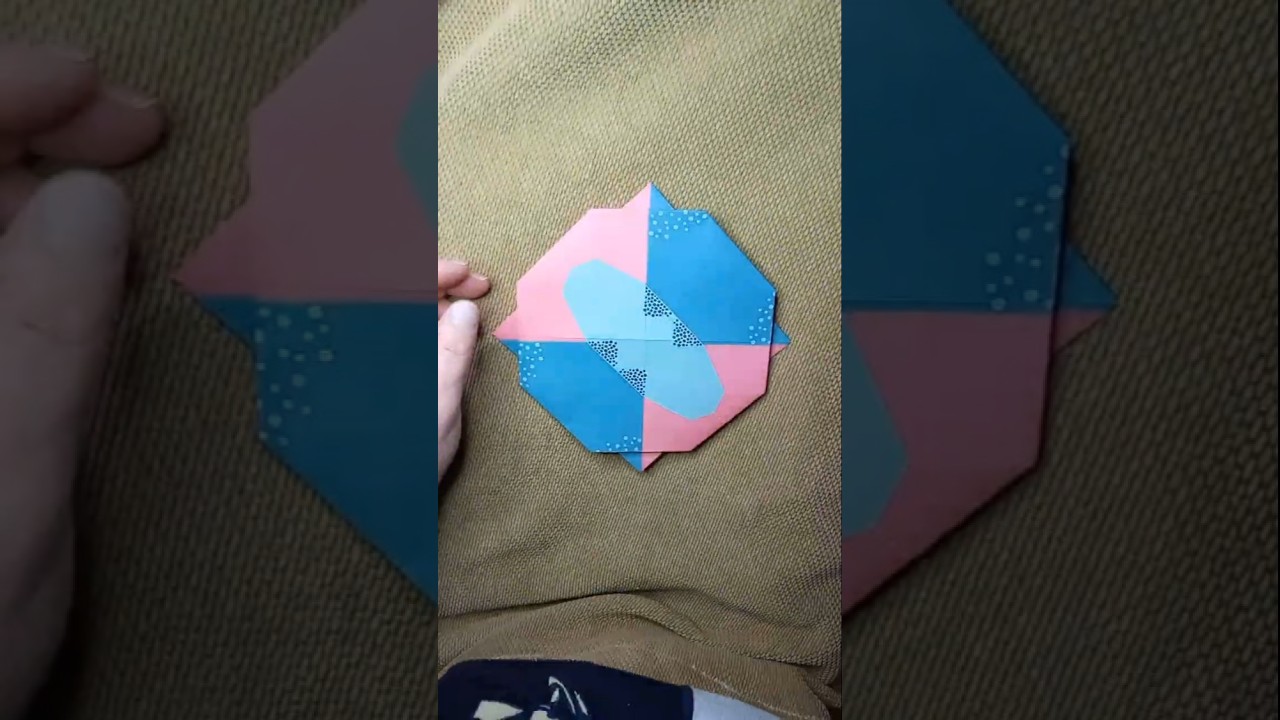 Boomerang de papel muy f&aacute;cil. Disco volador origami, papiroflexia