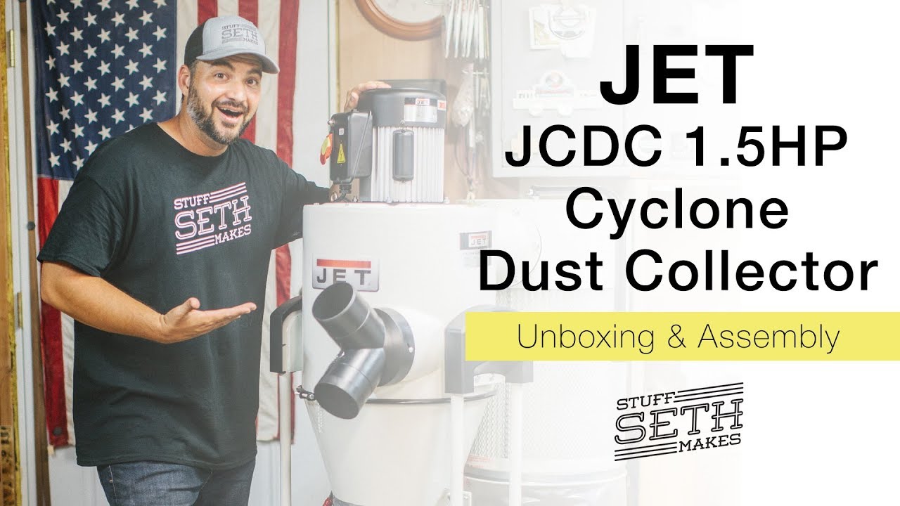 JET JCDC 1.5HP Cyclone Dust Collector Unboxing And Assembly